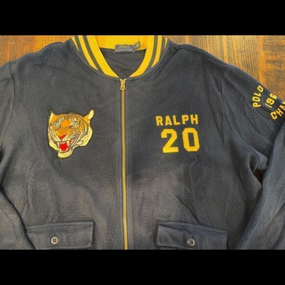Polo Ralph Lauren R.L Naval Tigers Ralph 20 Fleece Sweater Jacket NWT Mens S - Picture 2 of 6